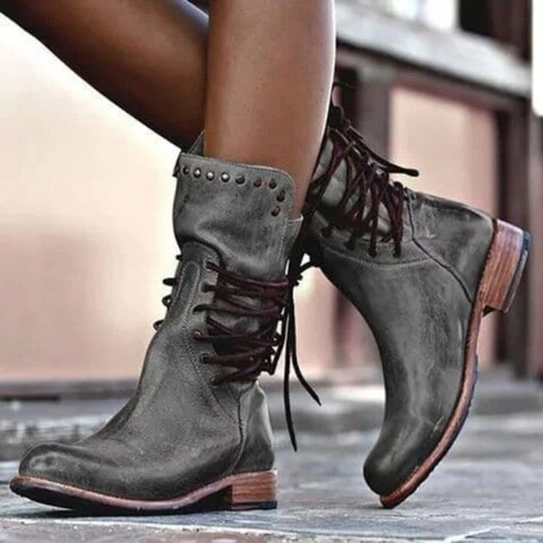Crissy - Vintage Lace-Up Boots