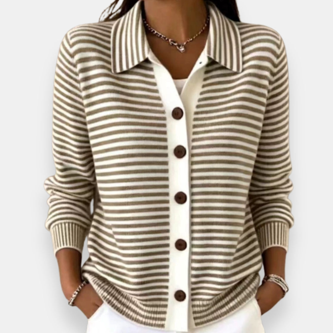 Noah | Striped Button Cardigan