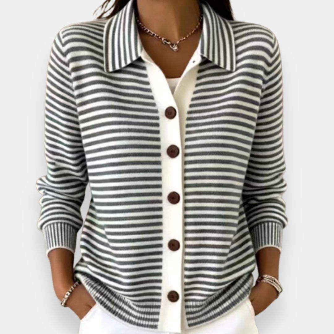 Noah | Striped Button Cardigan