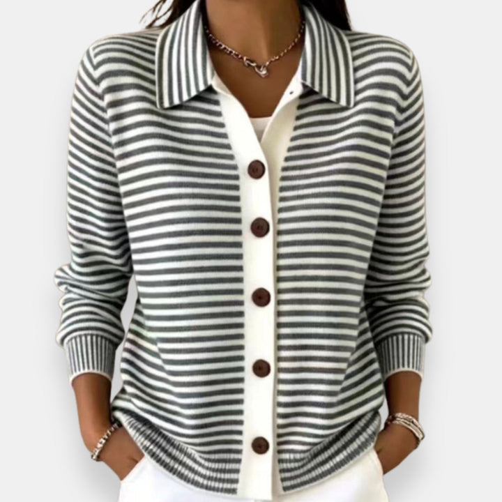 Noah | Striped Button Cardigan