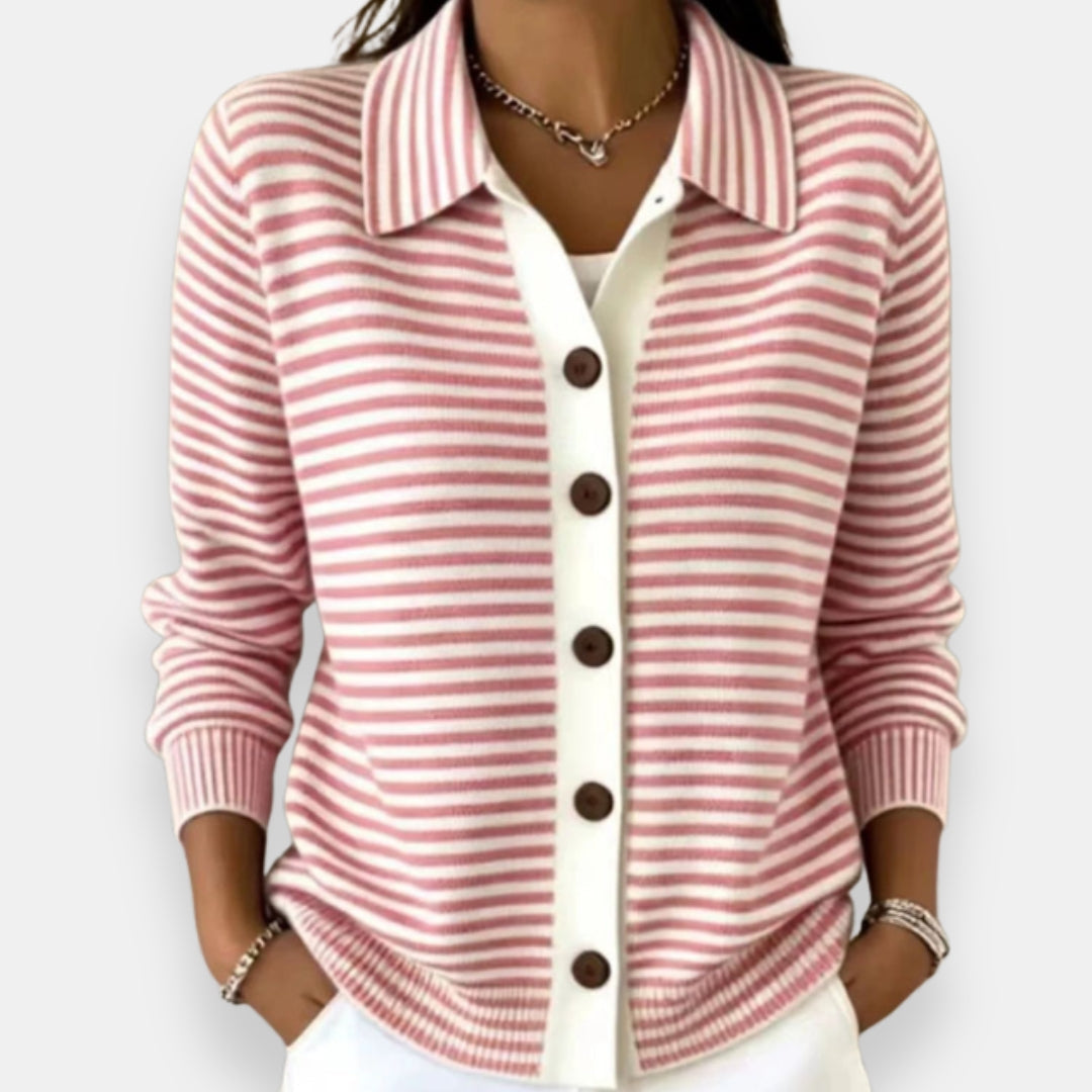 Noah | Striped Button Cardigan