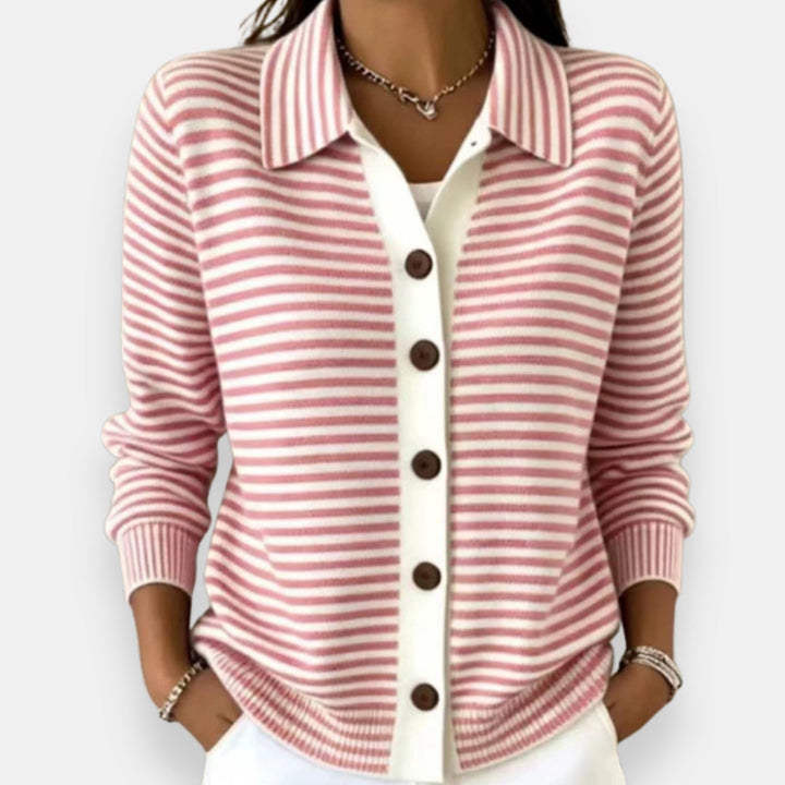 Noah | Striped Button Cardigan