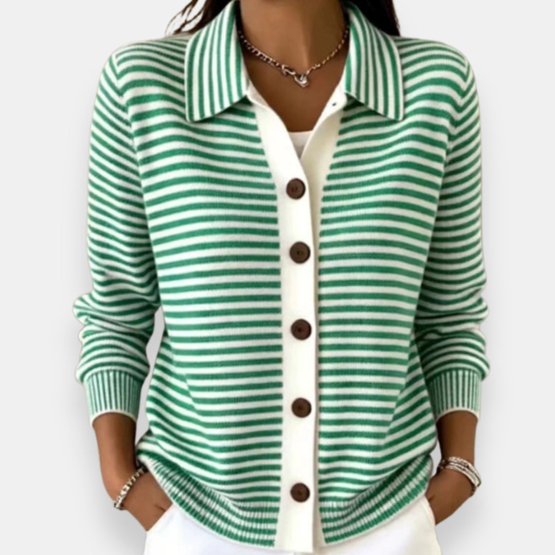 Noah | Striped Button Cardigan