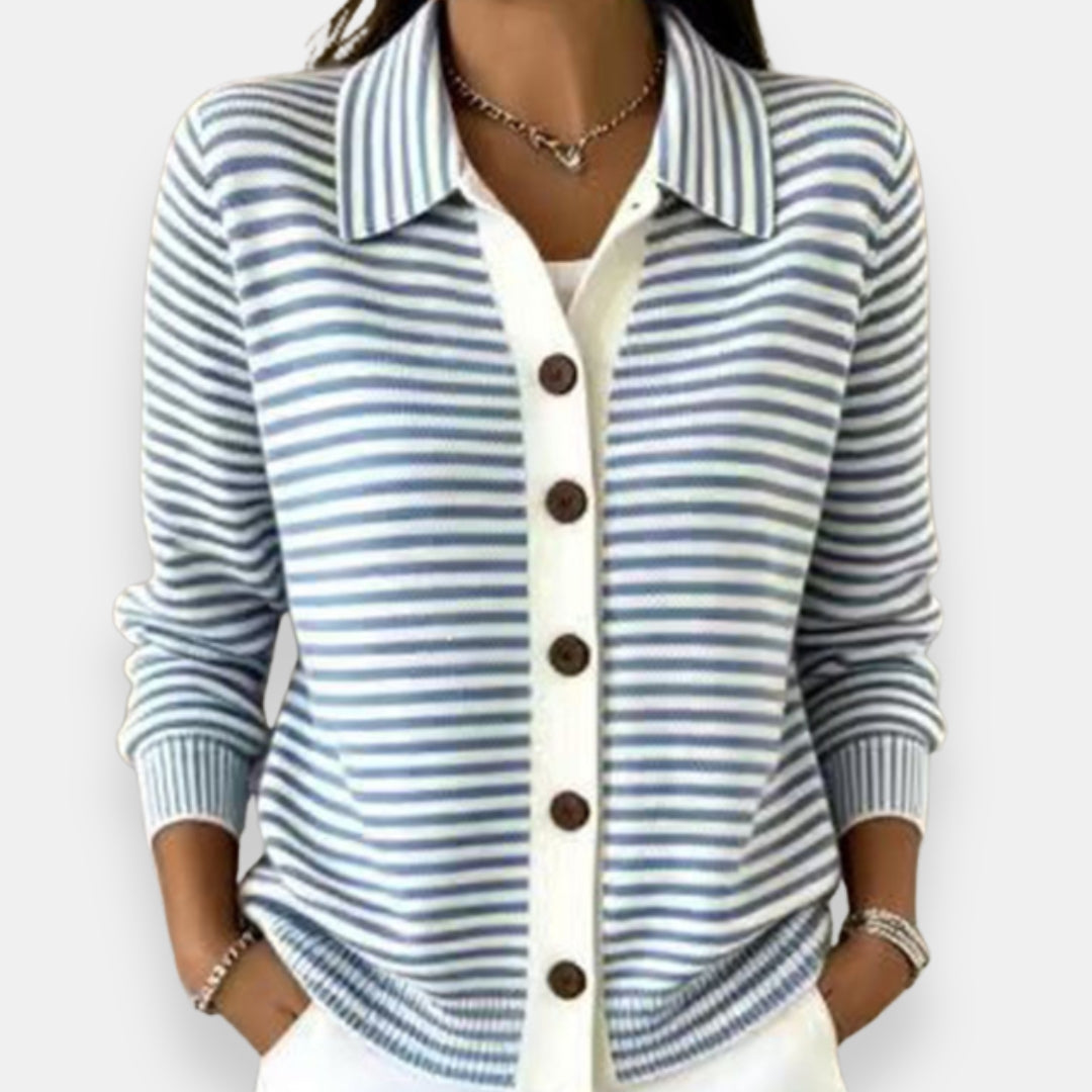 Noah | Striped Button Cardigan