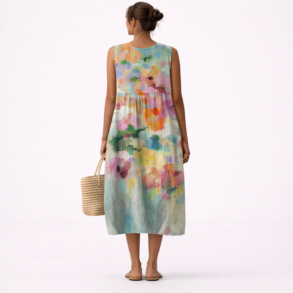 Karla™ | Elegant Multicolor Midi Dress