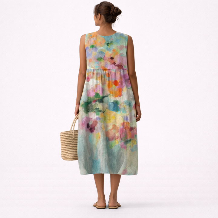 Karla™ | Elegant Multicolor Midi Dress