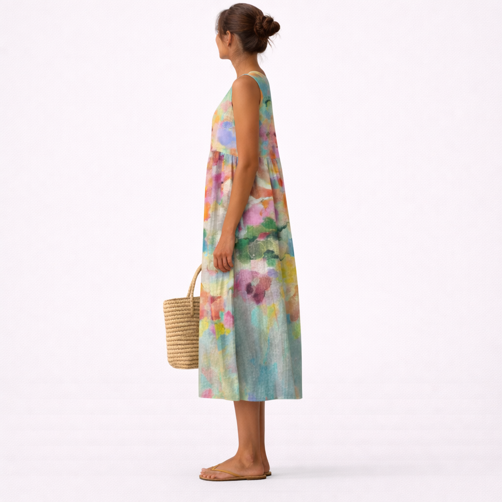 Karla™ | Elegant Multicolor Midi Dress