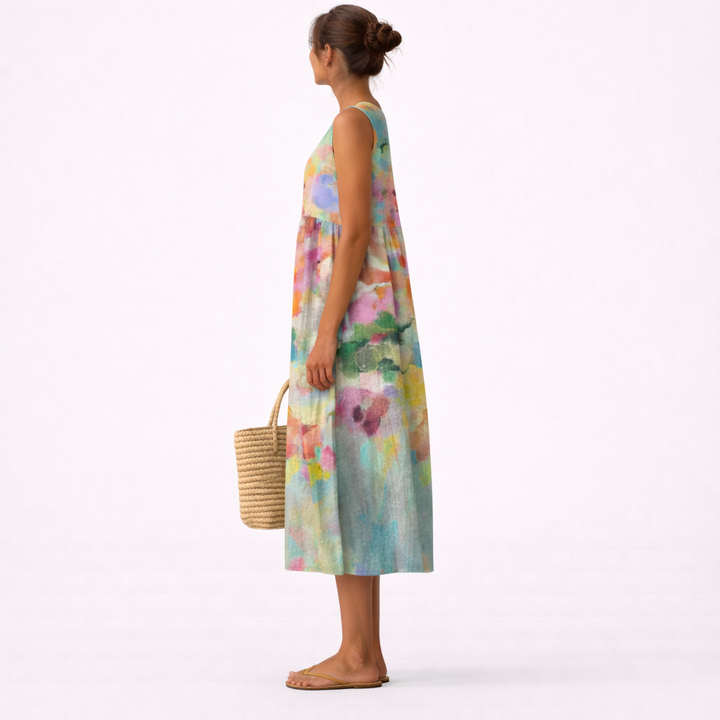Karla™ | Elegant Multicolor Midi Dress