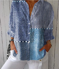 Pamela | Coastal Patchwork Blouse