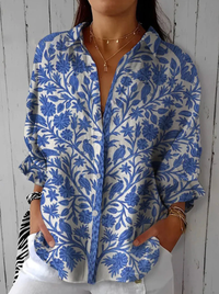 Vivienne | Blue Floral Blouse