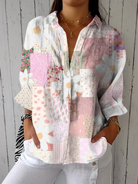 Judith | Pastel Patchwork Blouse