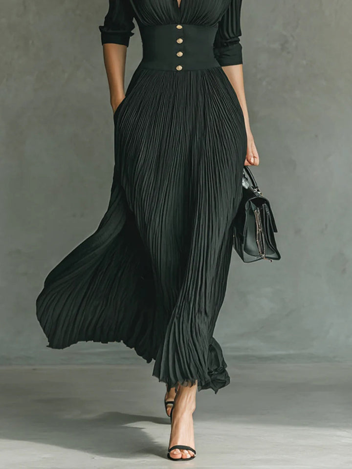 Elvira | Long pleated dress
