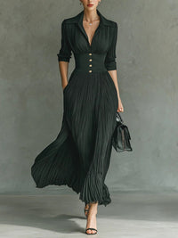 Elvira | Long pleated dress