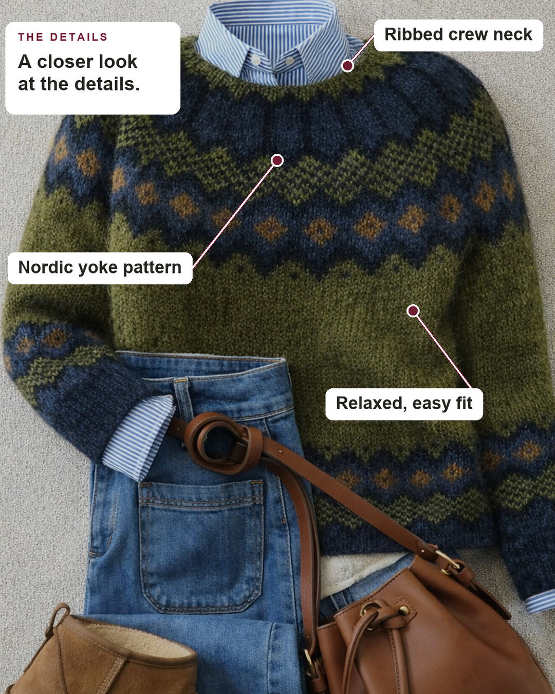 Jessica | Scandinavian Knit Sweater