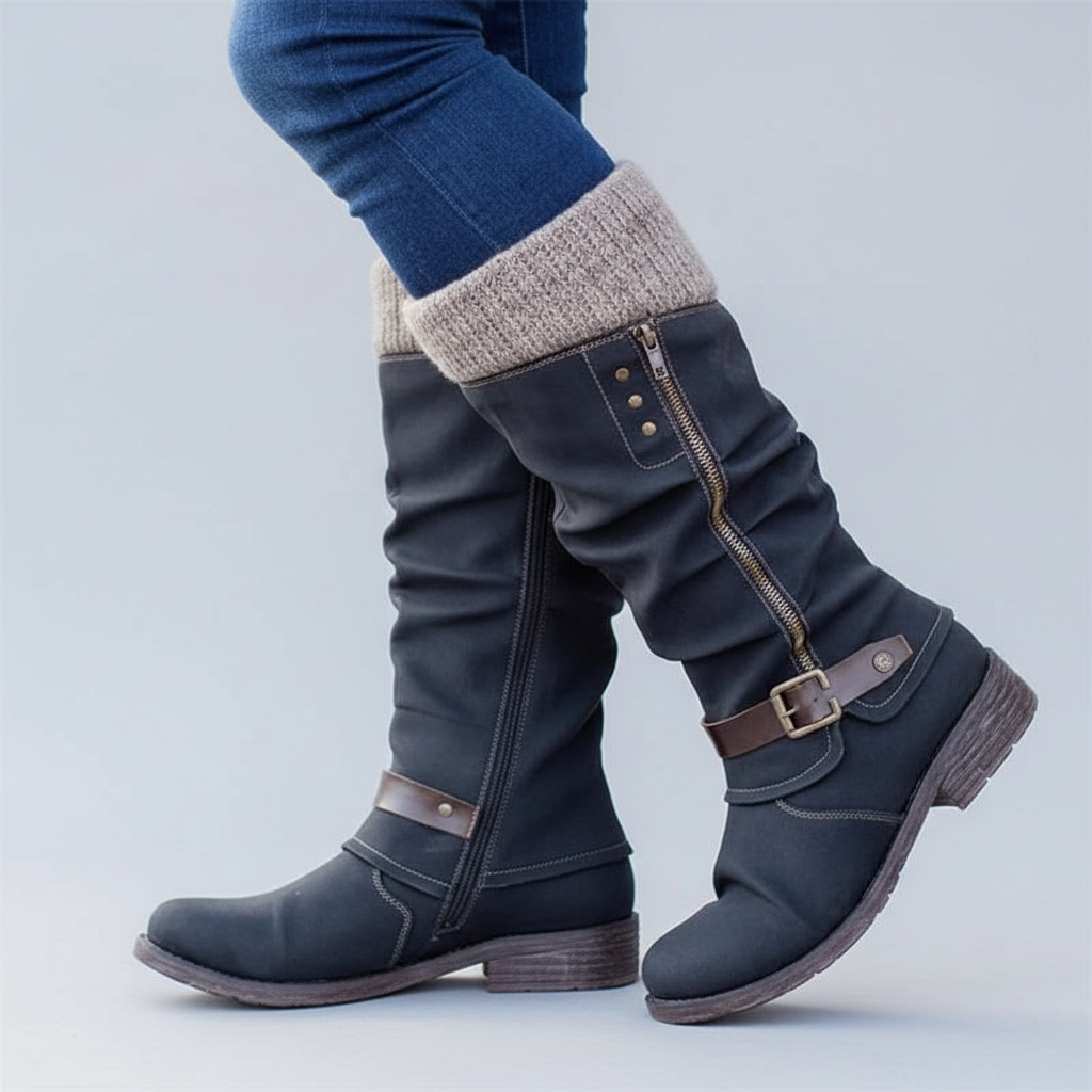 Bonnie - Elegant Buckle Boots
